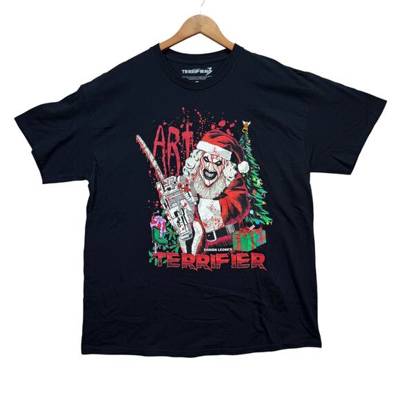 Black Art The Clown Terrifier 3 Horror Halloween T-Shirt Santa Blood Tree XL - Picture 1 of 4